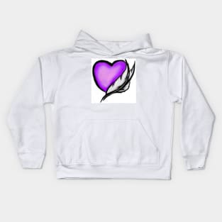 Heart lost its wings Kids Hoodie